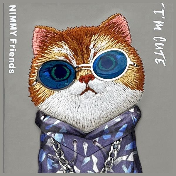 Image du produit Nimmy case iPhone 16 Pro 6.3" gray Glasses Cool Cat (Apple iPhone 16 Pro)