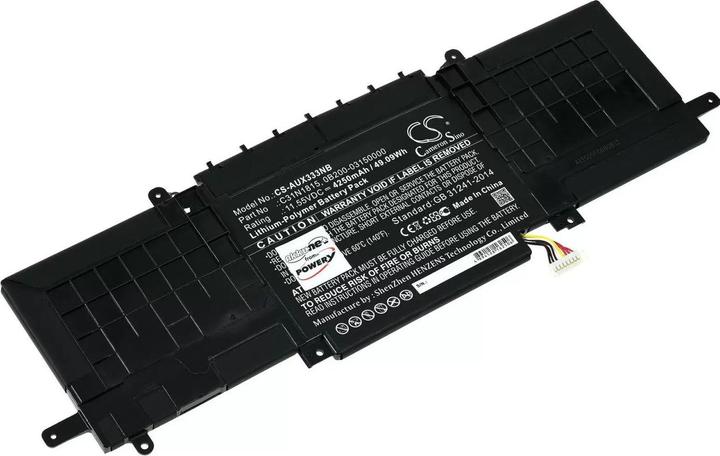 Image du produit AccuCell Batterie Asus ZenBook 13 UX333FA-A4011t, UX333FA-A4081t, type C31N1815 et autres (4250 mAh)