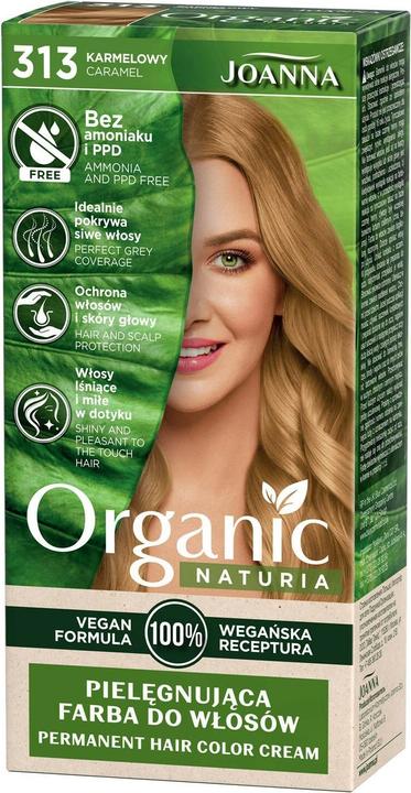 Joanna Naturia Organic caring hair dye without ammonia and PPD 313 Caramel (0% Ammonia)