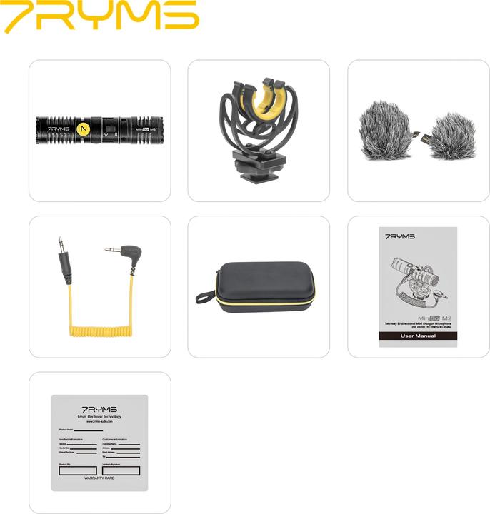 Produktbild 7Ryms Two-way Bi-directional Mini Shotgun Microphone (For 3.5mm TRS Interface Camera)