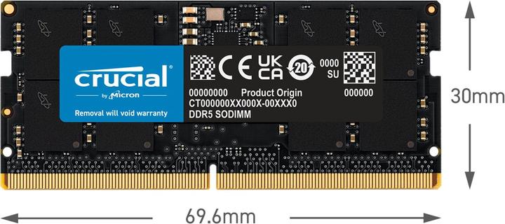 Immagine prodotto Crucial Laptop Memory (1 x 16GB, 5600 MHz, RAM DDR5, SO-DIMM)