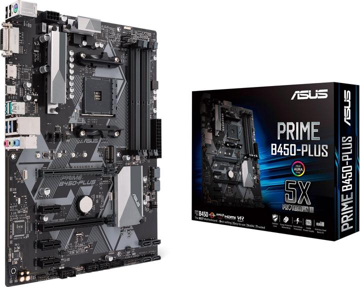 ASUS Prime B450-Plus (AM4, AMD B450, ATX)