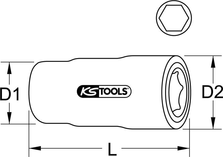 Produktbild KS Tools 1/2"" Isolierte Stecknuss, 24mm (24 mm)