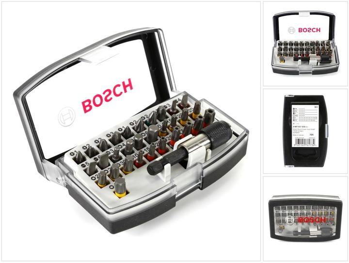 Produktbild Bosch Professional Zubehör Bits-Satz mit Klingenhalter (Kreuz Phillips PH M1, Kreuz Pozidriv PZ M1, Kreuz Pozidriv PZ M2, Kreuz Phillips PH M3, Kreuz Pozidriv PZ M3, Innensechsrund TX mit Loch M10, Innensechsrund TX Mit Loch M25, Innensechsrund TX mit Loch M27, Innensechsrund TX mit Loch M30, Innensechsrund TX Mit Loch M40, Sechskant (hexagonal) M3)