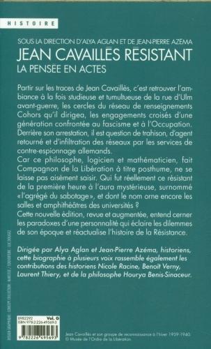 Actual product image Albin Michel Jean Cavaillès résistant : la pensée en acte (French, Azéma Jean-Pierre et al, Aglan Alya, 2024)