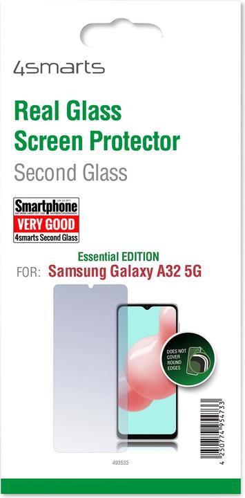 Immagine prodotto 4smarts Secondo vetro essenziale per Samsung Galaxy A32 5G (1 Pezzo/i, Samsung Galaxy A32 5G, Samsung Galaxy A13 5G, Samsung Galaxy A03)