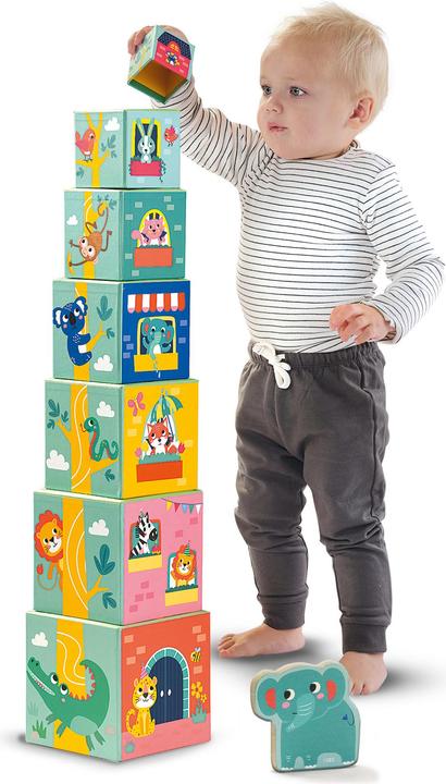 Immagine prodotto Ses Tiny Talents Torre di blocchi impilabili con figure di animali