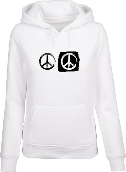 Produktbild Merchcode Ladies Peace - Double Peace White Hoody - 161547 (XL)