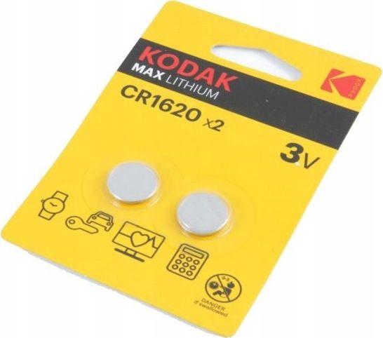 Actual product image Kodak CR1620 Single-use battery Lithium - Battery (2 pcs., CR1620, 70 mAh)