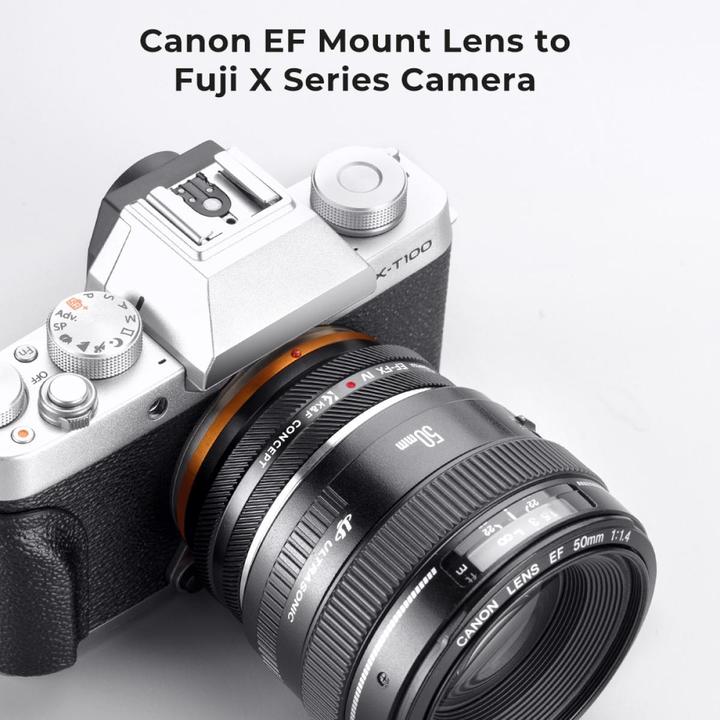 Produktbild K&F Concept High Precision lens adapter, matte paint, orange, EF-FX IV PRO
