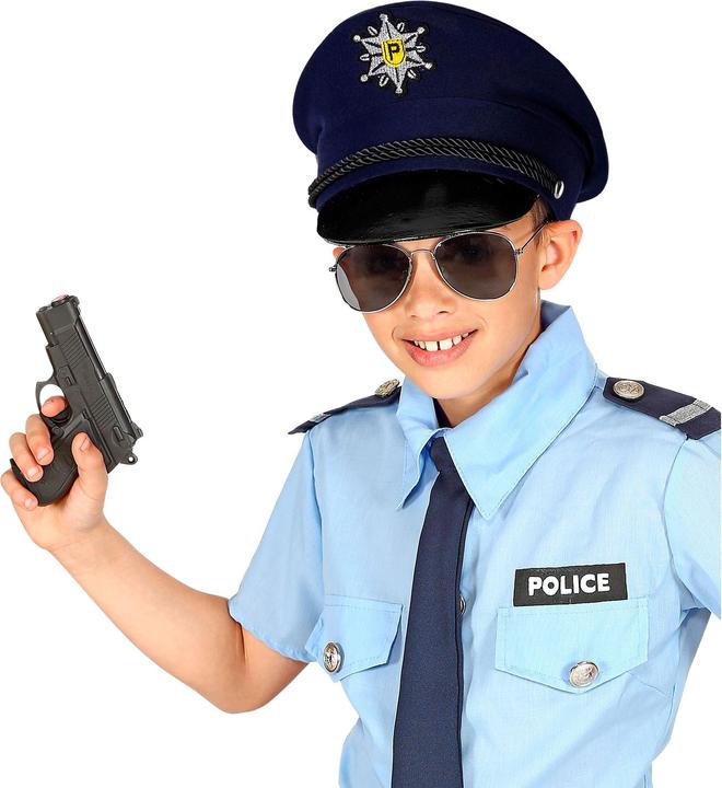 Actual product image Widmann Police cap blue with black visor for children