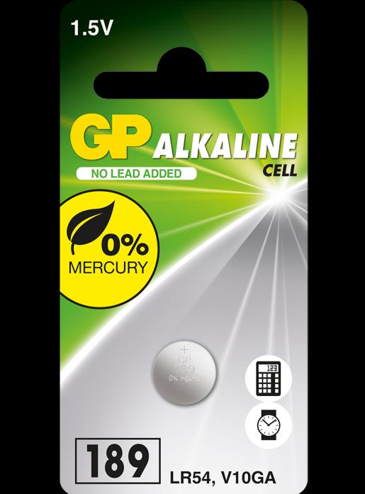 Produktbild GP Batteries GP Knopfzelle Alkaline LR54 1.5V, 1 Stk (1 Stk., AG10, 44 mAh)
