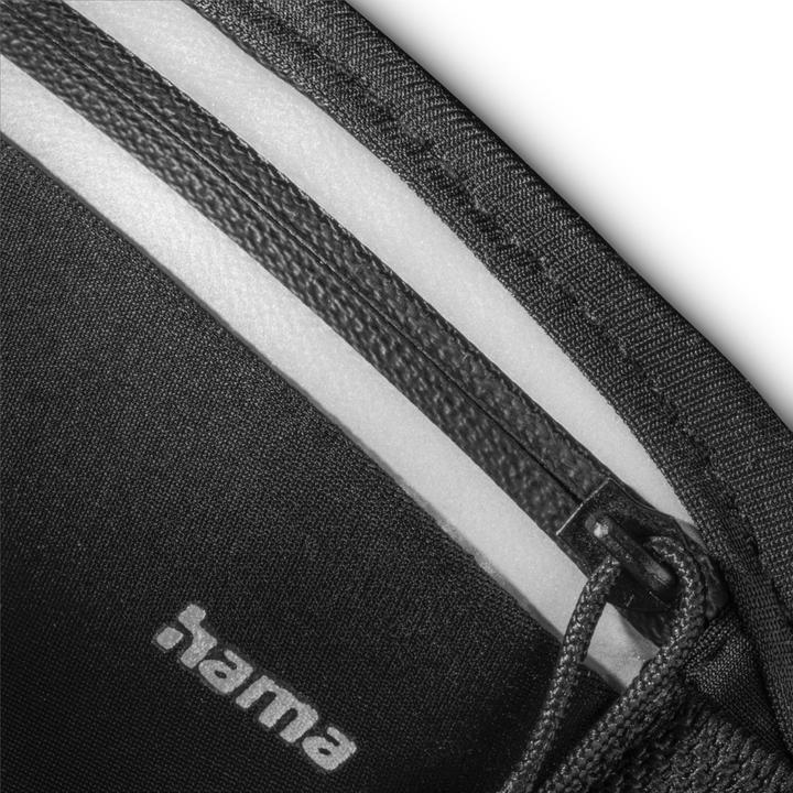 Actual product image Hama Bauchtasche für Handys, Laufgürtel zum Joggen, reflektierend, Schwarz