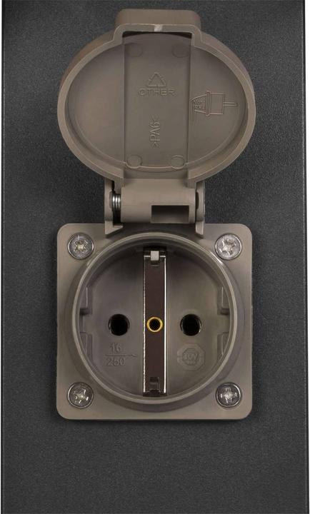 Productafbeelding Grafner Pad Light Vloerlamp 80 cm antraciet met 2 stopcontacten (E27, IP44)