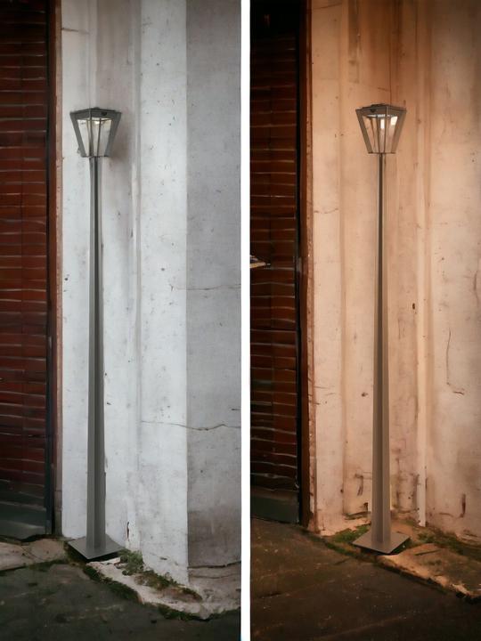 Actual product image Les Jardins Metro solar floor lamp Wireless 500 lumens (500 lm, IP55)