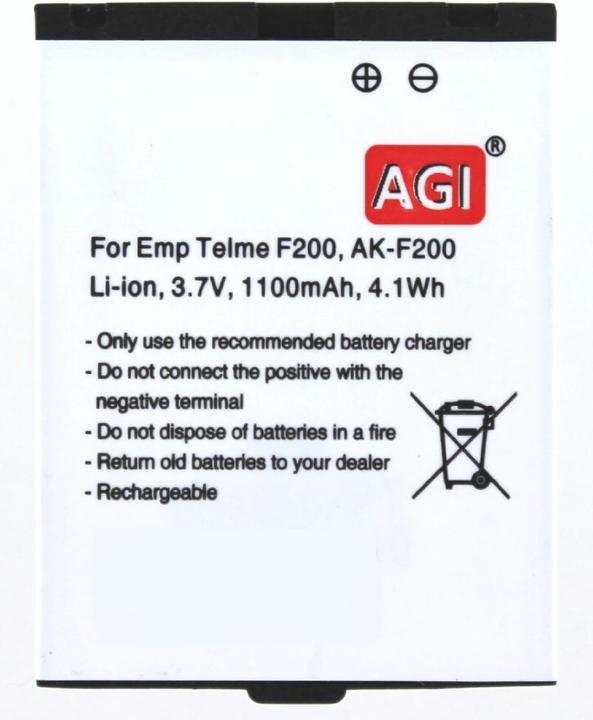 Actual product image AGI 18735 - Battery - Emporia - Telme F210 - White - Lithium-Ion (Li-Ion) - 1100 mAh