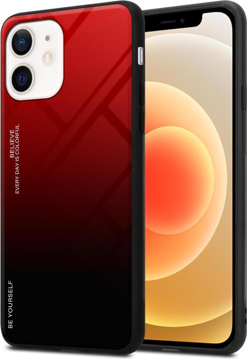 Produktbild Cadorabo TPU 2 Farben Glas Cover (Apple iPhone 12 mini)