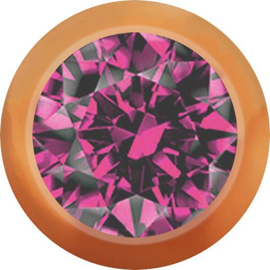 Produktbild Star Piercing Micro Kugel rosegold mit Kristall pink (ohne Messing, Chirurgenstahl 316L)