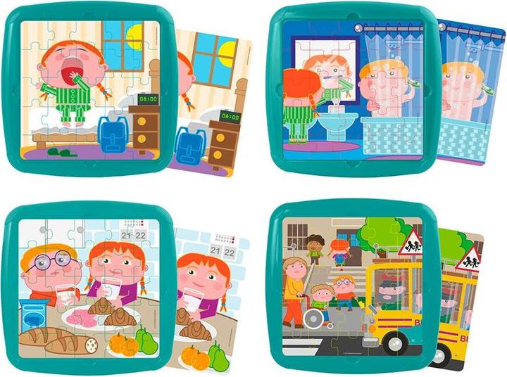 Produktbild Miniland Set 4 Puzzles:Daily Habits Uv (4 Teile)