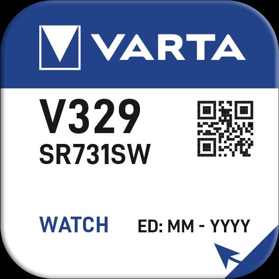 Immagine prodotto Varta V329 / SR731SW - Uhrenbatterie (1 pz., SR731, V329, 37 mAh)