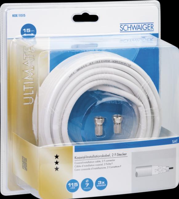 Produktbild Schwaiger SAT Installationsset (115 dB, SAT Kabel)