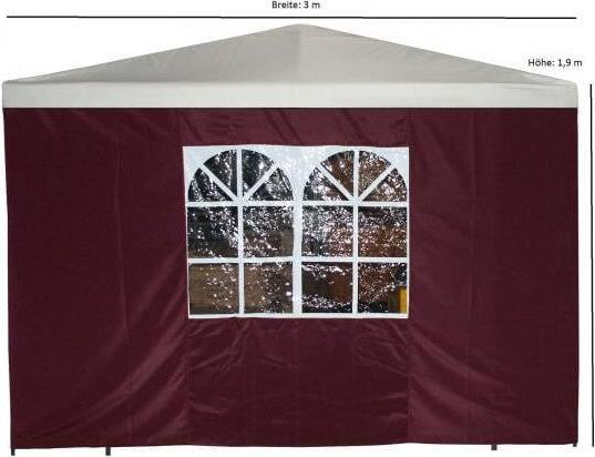 Actual product image Degamo Side tarpaulin for pavilion with window (300 cm, 1 cm)