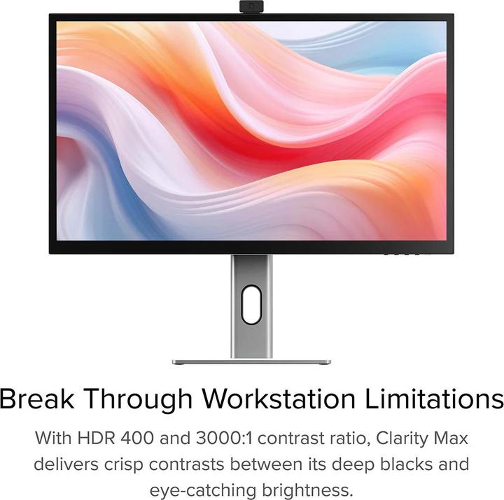 Actual product image Alogic Clarity Pro +Webcam and PD USB C (3840 x 2160 Pixels, 27")