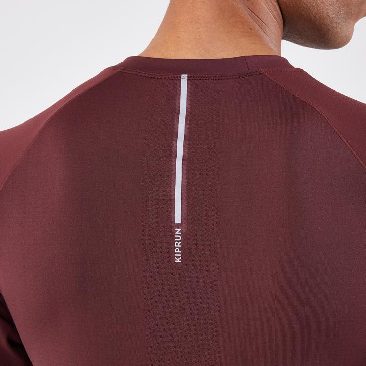 Immagine prodotto Kiprun Maglietta da corsa a maniche lunghe senza cuciture da uomo - Run 500 rosso bordeaux (L)