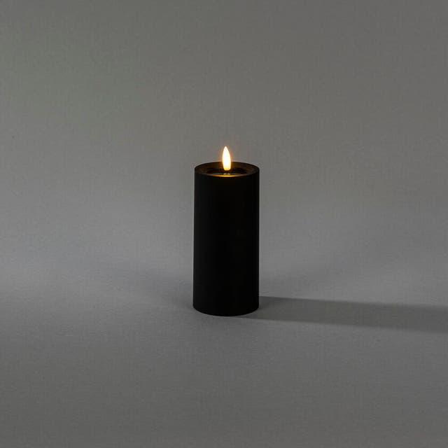 Actual product image LED Kunststoffkerze sw 1875-700 Aussen 1875-700 6h Timer D7 H15cm 2xAA