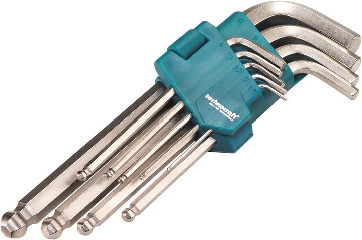 technocraft Kugelkopf Innensechskantschlüssel-Satz, 9-tlg