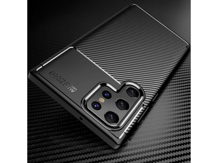 Immagine prodotto Screenguard Custodia Samsung Galaxy S22 Ultra Cover Carbon Design TPU (Samsung Galaxy S22 Ultra)