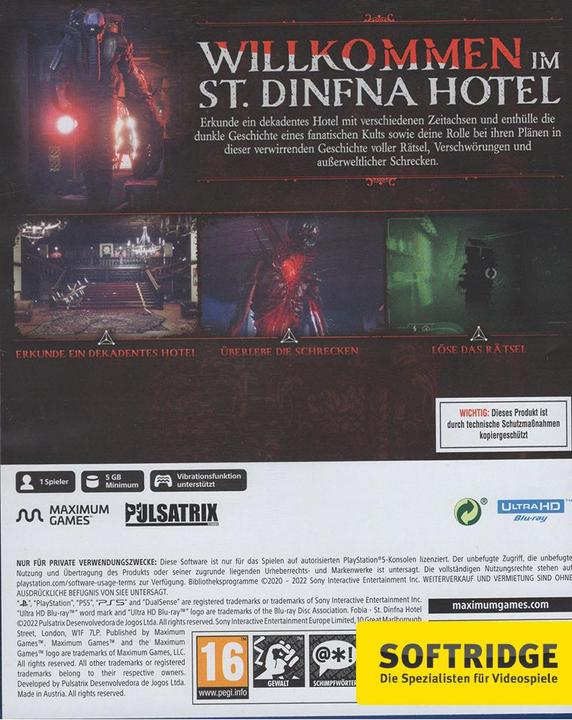 Produktbild Maximum Games Fobia - St. Dinfna Hotel (PS5, DE)