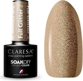 Claresa Full Glitter UV-Nagellack 5ml - 2er-Pack (UV-Gel Lack)