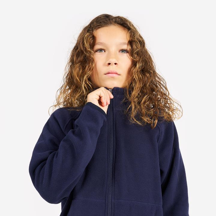 Produktbild Tribord Fleecejacke Segeln Kinder warm 100 blau/schwarz (8, 9, 10)