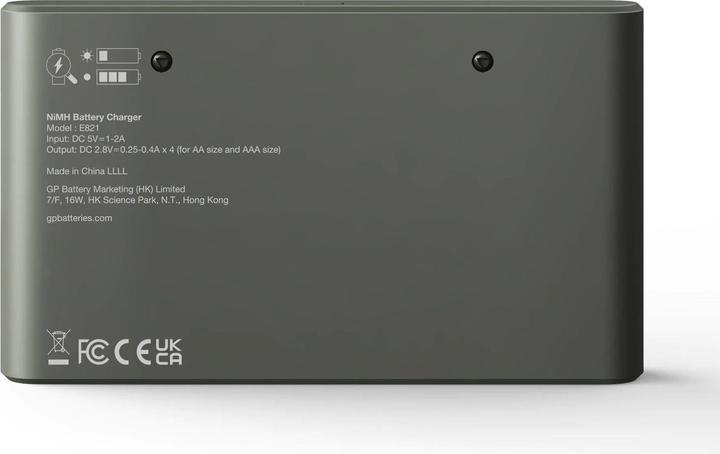 Actual product image GP Batteries E821 (9 pcs., AA, AAA, 2600 mAh, Battery + charger)