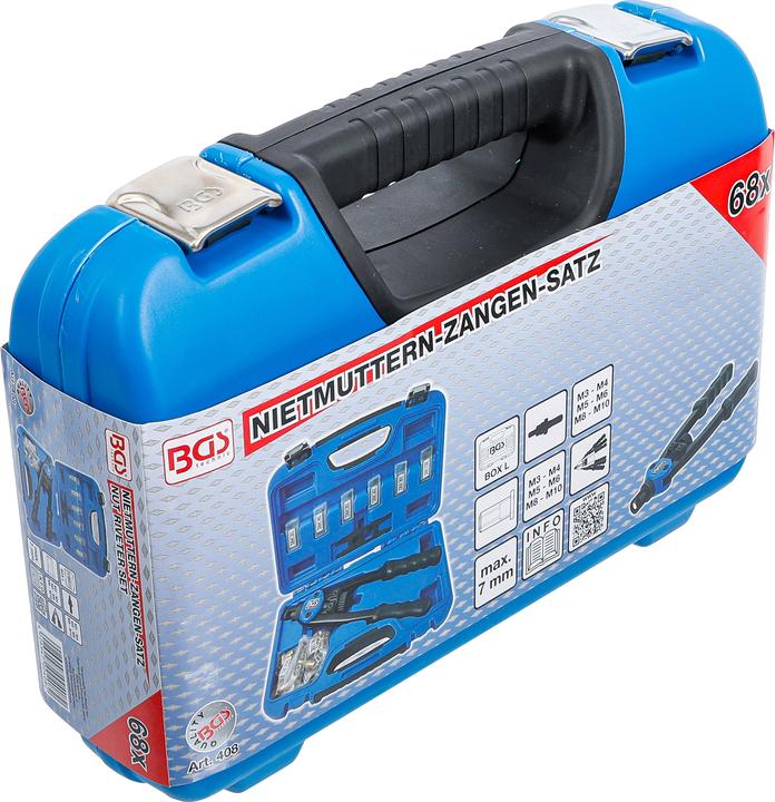 Produktbild BGS Nietmutternzangen-Satz M3 - M10 68-tlg. (330 mm)
