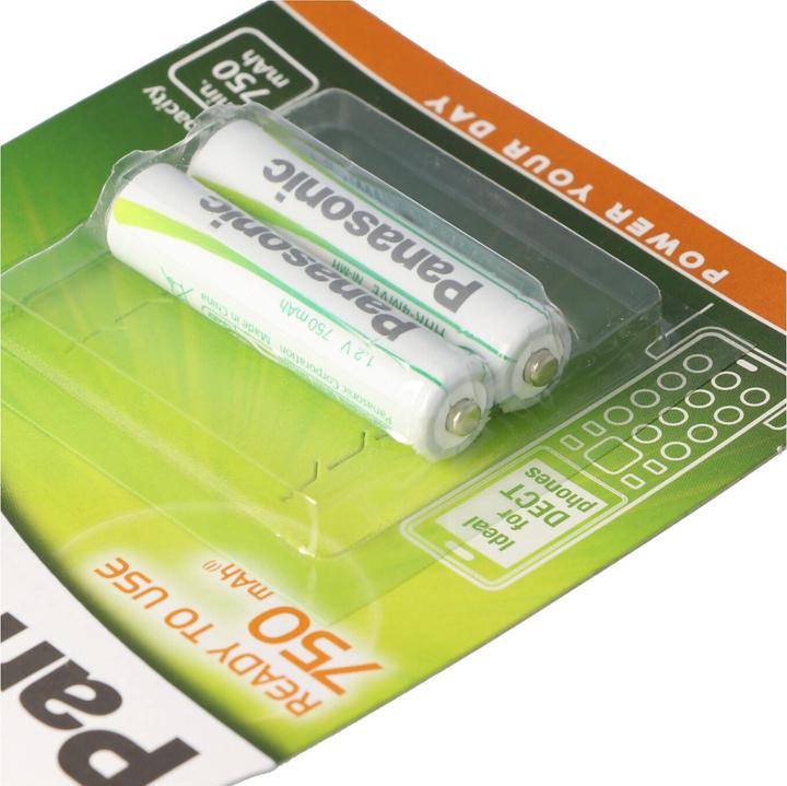 Actual product image Panasonic Rechargeable DECT (2 pcs., AAA, 750 mAh)