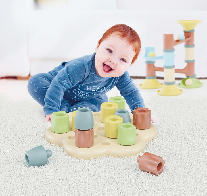 Produktbild Quercetti PlayBio Mosaik-Steckspiel aus Biokunststoff: PlayBio Chunky Peggy (13 Teile)
