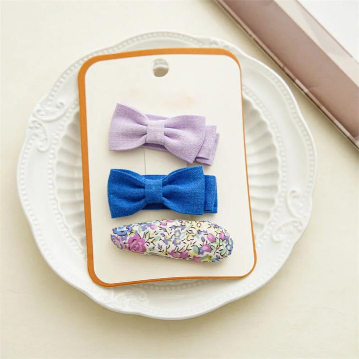 Actual product image Activity Board Adorable Floral Bow Hair Clips - Perfekte Kopfbedeckung Zubehör (3 pcs.)