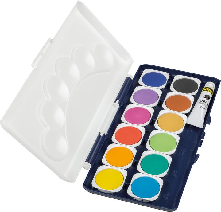 Image du produit Idena Coffret d'encre opaque 12 pièces 1 tube de blanc opaque (Multicolore, 7.50 ml)