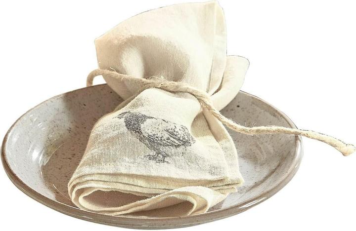 Image du produit Loberon Serviette 4er Set Walorine creme (4 x, 40 x 40 cm)