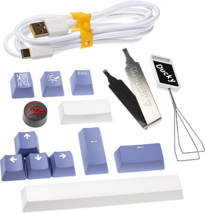 Image du produit Ducky One 3 Classic Pure White Clavier de jeu, RGB LED - MX-Red (US) (US, Filaire)