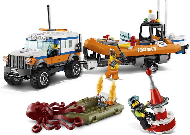 Produktbild LEGO Geländewagen mit Rettungsboot (60165, LEGO City)