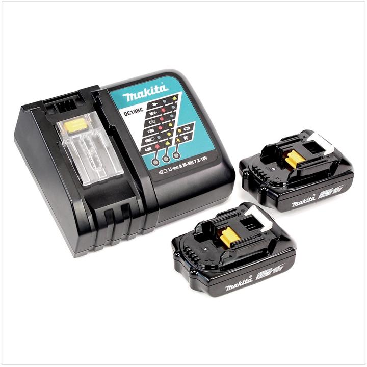 Actual product image Makita DHP 482 RAJ Battery impact drill 18 V 62 Nm + 2x battery 2.0 Ah + charger + Makpac (Rechargeable battery operated)