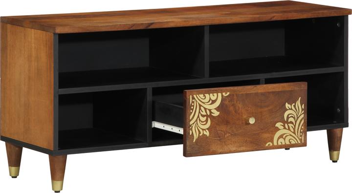 Actual product image VidaXL TV cabinet 100x33x46 cm made of solid mango wood (100 x 33 x 46 cm)