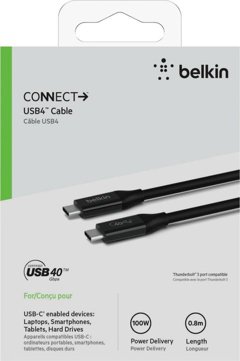 Image du produit Belkin USB C — USB C (0.80 m, USB 4.0)
