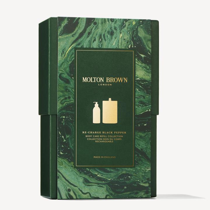 Actual product image Molton Brown Re-Charge Black Pepper gift set with aluminium bottle (Body care set)