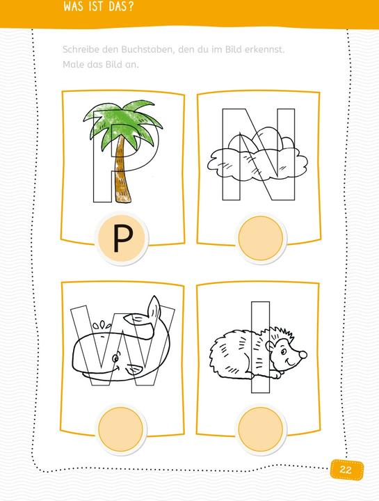 Produktbild Ravensburger Mein Stickerrätselblock: Buchstaben für Kinder ab 5 Jahren - spielerisch Buchstaben