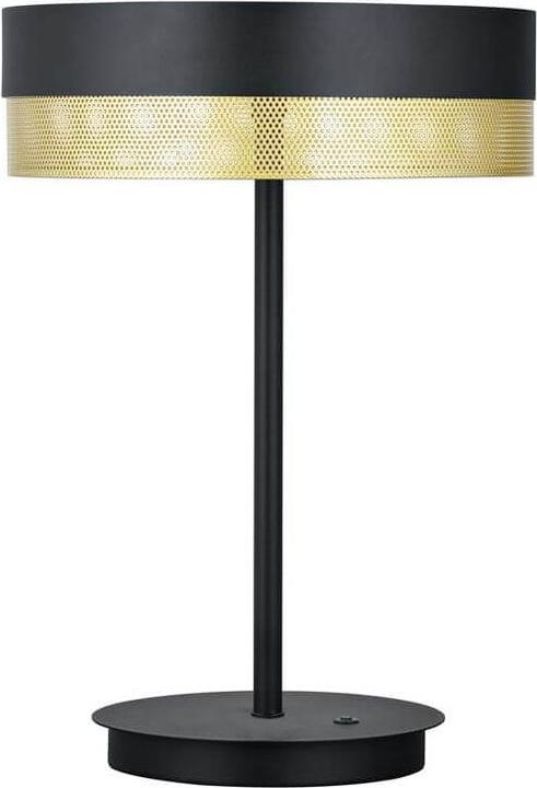Produktbild Hell Mesh LED Tischleuchte Warmweiss Dimmbar 43cm Schwarz/Gold 50404/1-06