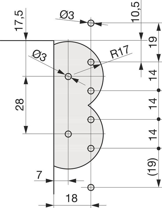 Produktbild Maco Scherenlager DT160, 4/18 und 12/18 mm, 160 kg, silber (227470)